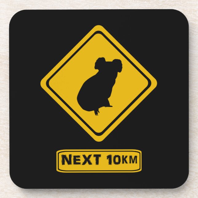 nächste 10 km koalas getränkeuntersetzer (Vorderseite)