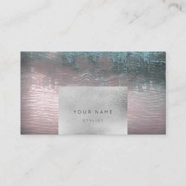 Nächste Ernennung Rose Gold Abstrakte Ozeanmalerei Terminkarte (Vorderseite)