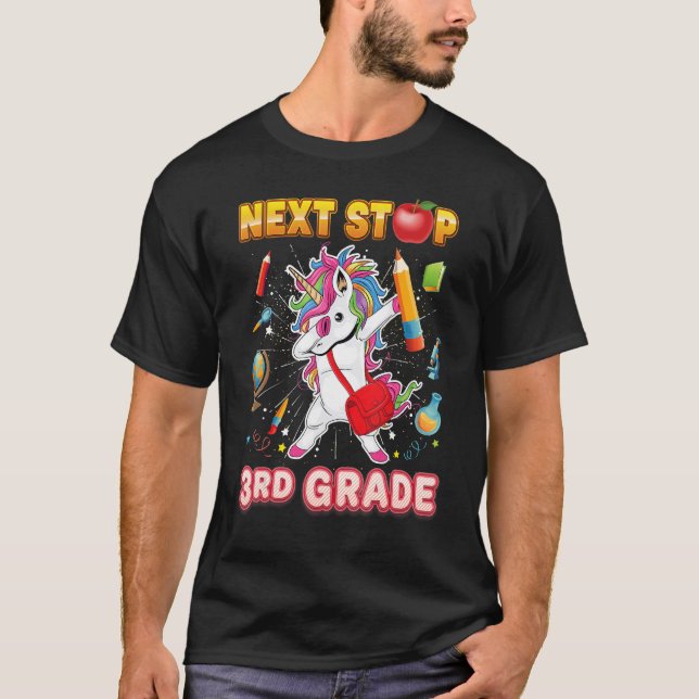Nächste Haltestelle 3. Stufe Entschlackung Unicorn T-Shirt (Vorderseite)