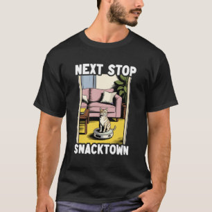 Nächste Haltestelle Snacktown Katzenroboter-Staubs T-Shirt