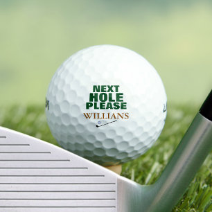 Nächste Hole bitte Typografie Golfball