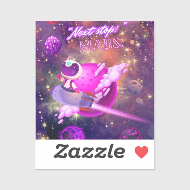 Nächste Mars Aufkleber (Blatt)