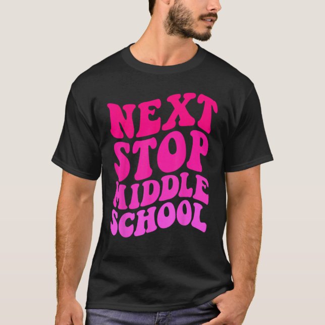 Nächste Station Mittelschule Grundschule T-Shirt (Vorderseite)