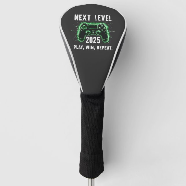 Nächste Stufe 2025 Spiel gewinnen Wiederholung Fun Golf Headcover (Vorderseite)