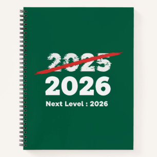 Nächste Stufe 2026   Lustiger Abschied 2025 Neujah Notizbuch