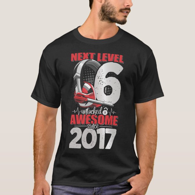 Nächste Stufe ungesperrt 6 Jahre alter Junge 2017  T-Shirt (Vorderseite)