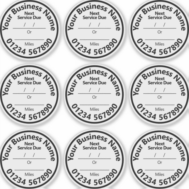 Nächster Fahrzeugservice wegen Aufkleber für die W (Vorderseite)