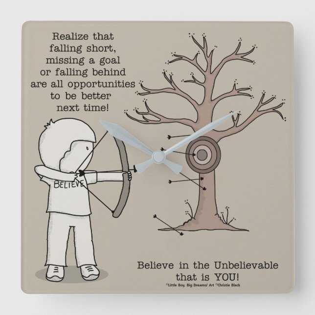 Nächstes Mal besser Quadratische Wanduhr (Vorderseite)