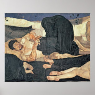 Nacht, 1890 (Öl auf Leinwand) Poster