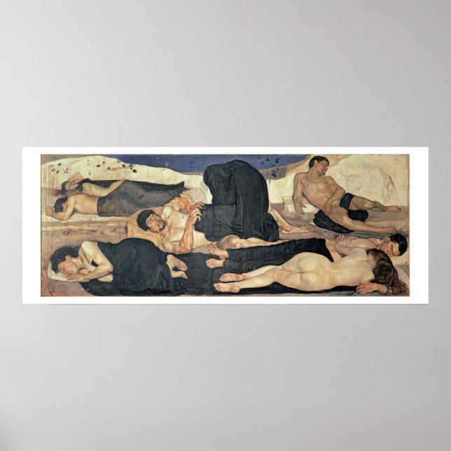 Nacht, 1890 (Öl auf Leinwand) Poster (Vorne)