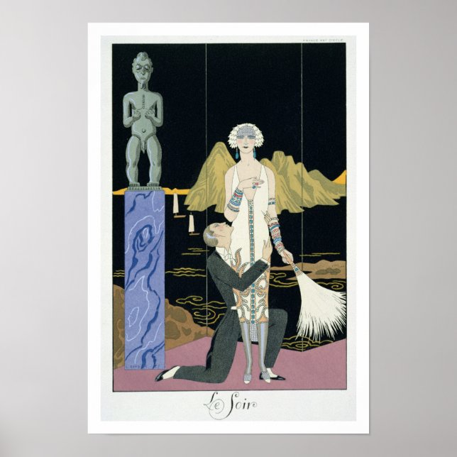 Nacht, 1925 (pochoir print) poster (Vorne)