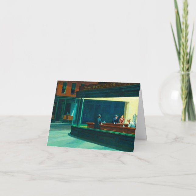 Nacht, 1942 von Edward Hopper Dankeskarte (Vorderseite)