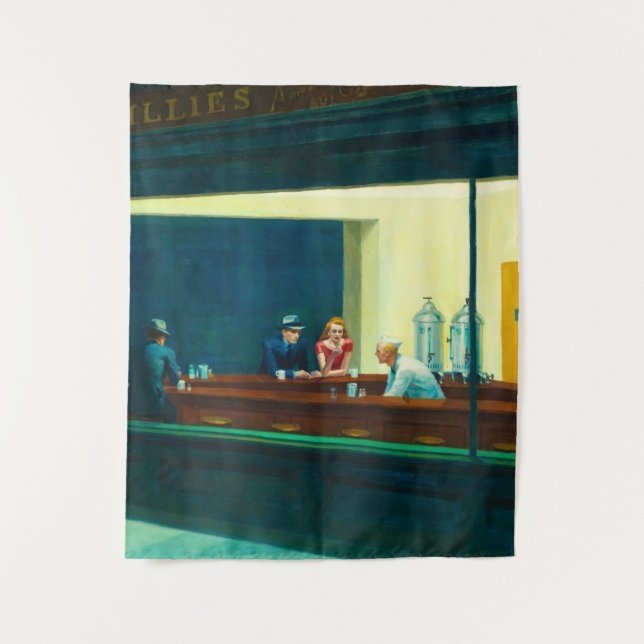 Nacht, 1942 von Edward Hopper Wandteppich (Vorderseite)