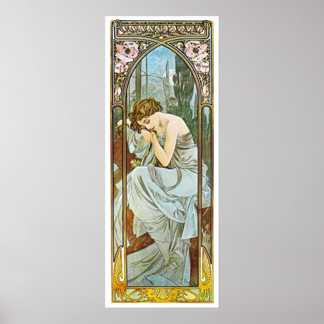 Nacht, Alphonse Mucha Poster (Vorne)