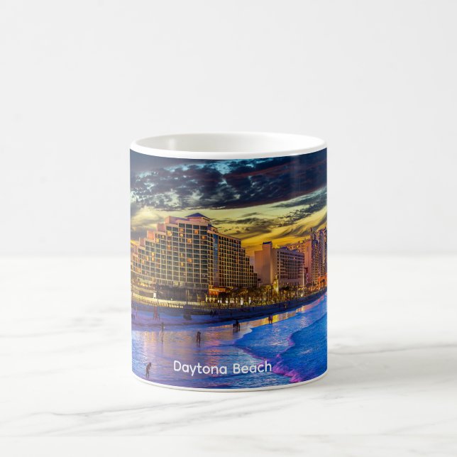 Nacht am Daytona Beach Kaffeetasse (Mittel)