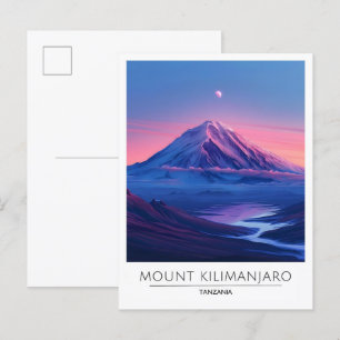 Nacht am Mount Kilimandscharo Tansania Reise Postkarte