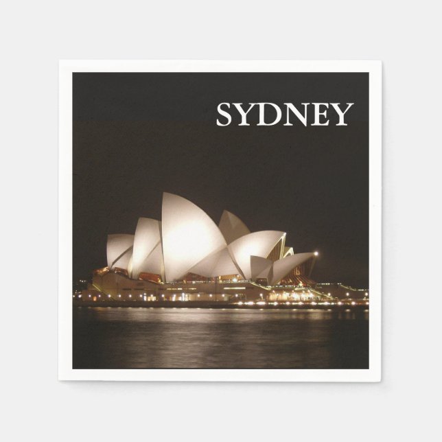 Nacht am Operncocktail Napkin Serviette (Vorderseite)