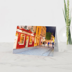 Nacht an den Pubs in Galway Irland Karte