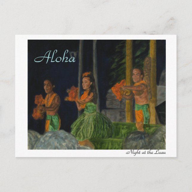Nacht an der Luau Postkarte (Vorderseite)