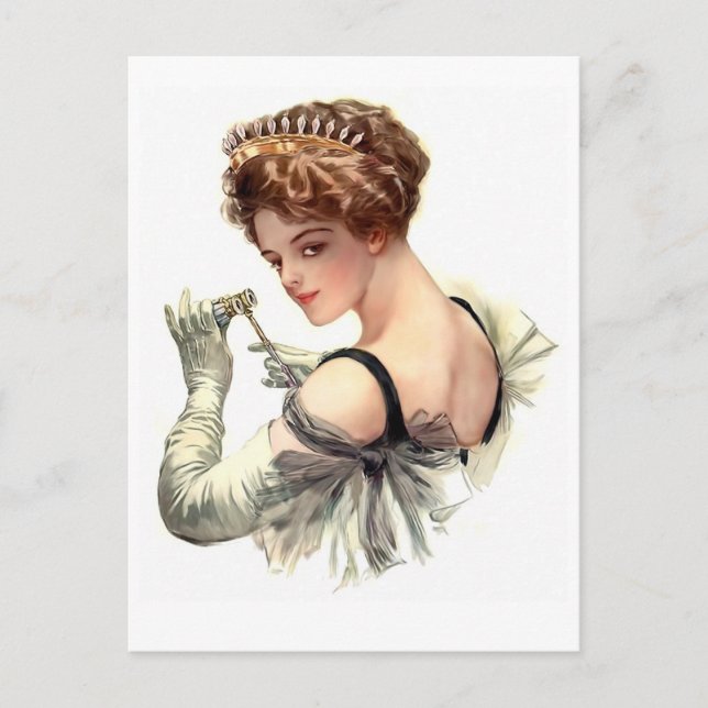 Nacht an der Oper Postkarte (Vorderseite)