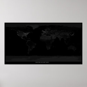 Nacht auf dem Planeten Erde Poster