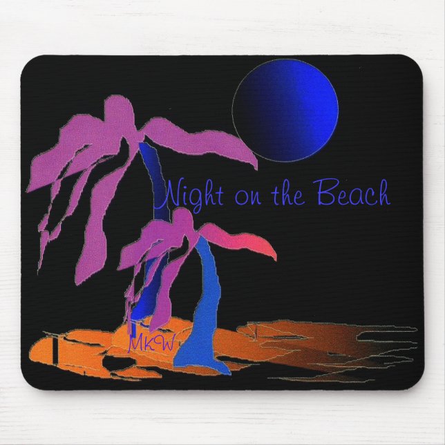 Nacht auf dem Strand Mousepad (Vorne)