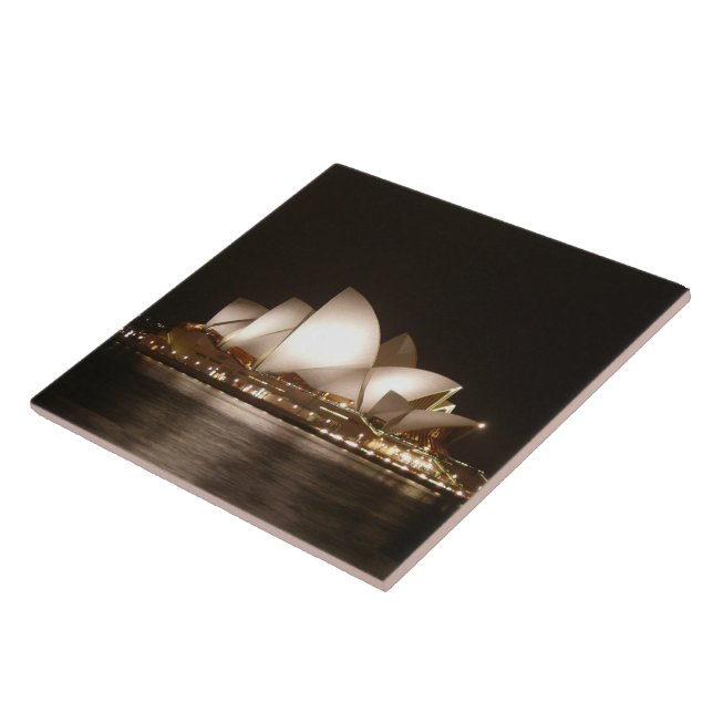 Nacht auf der Oper Keramik Tile Fliese (Seite)