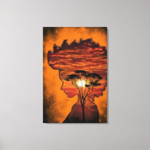 Nacht-Begehren-Malerei-Kunstleinwanddruck Leinwanddruck