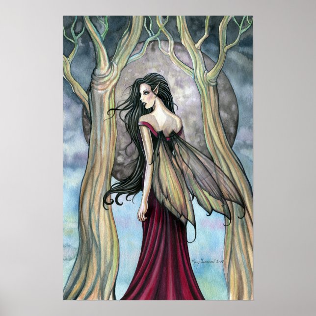 Nacht bei Last Fantasy Fairy Gothic Poster Print (Vorne)