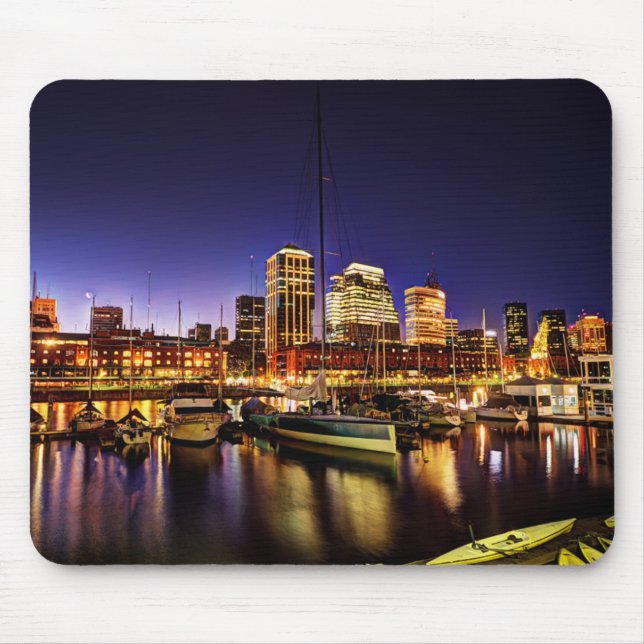 Nacht bei Puerto Madero Mousepad (Vorne)