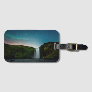 Nacht bei Skógafoss Gepäckanhänger