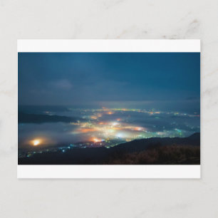 Nacht Blick auf das Nachtmeer der Wolken Japan Kum Postkarte
