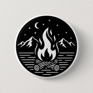 Nacht-Camping-Abenteuer-Pin Button
