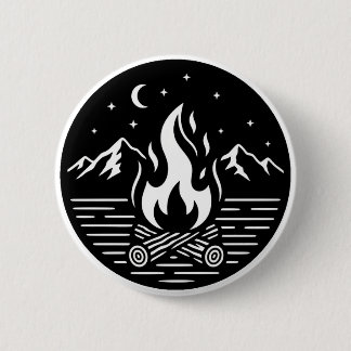 Nacht-Camping-Abenteuer-Pin Button