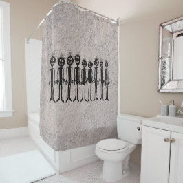 Nacht der gehenden Gigglers Petroglyphe Duschvorhang