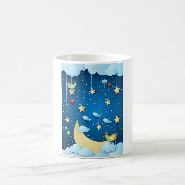 Nacht der großen Luna Kaffeetasse (Mittel)