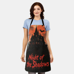 Nacht der Schatten - Retro-Design für ein Spukhaus Schürze