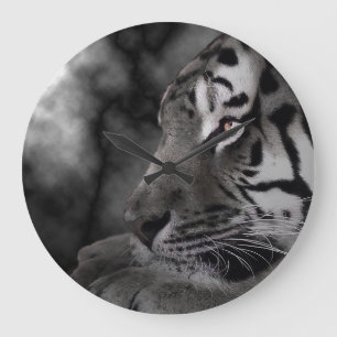 Nacht der Tiger-Uhr Große Wanduhr
