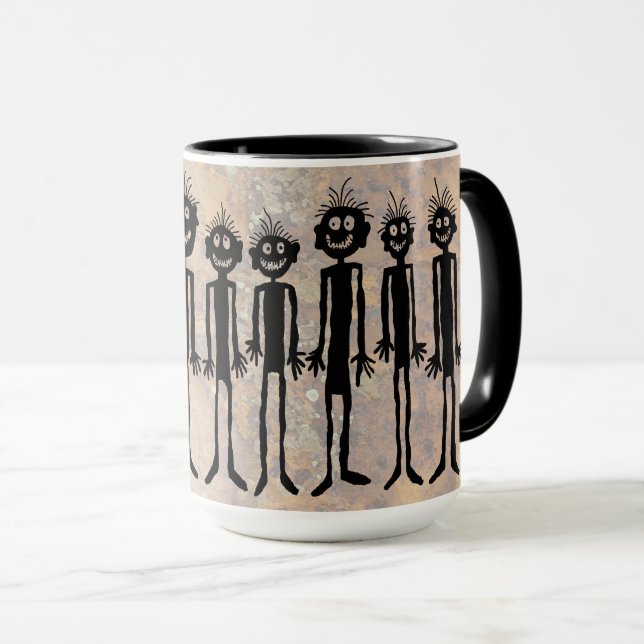 Nacht der Wandergler Petroglyph Tasse (VorderseiteRechts)