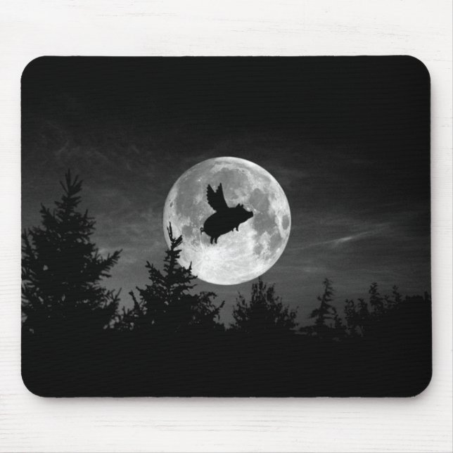 Nacht des Fliegenschwein mousepad (Vorne)