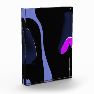 Nacht des Kometen: Abstrakt blau, Lila und schwarz Fotoblock