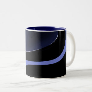 Nacht des Kometen: Abstrakt blau, Lila und schwarz Zweifarbige Tasse