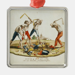 Nacht des patriotischen Deliriums Silbernes Ornament