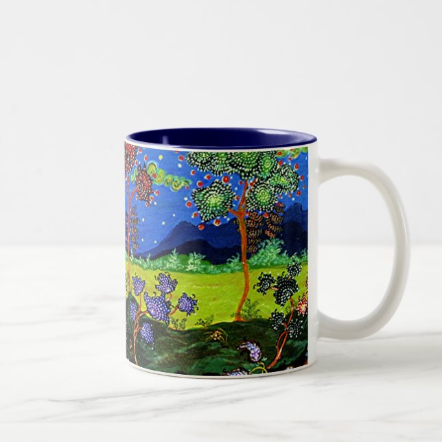 Nacht Dreamscape Zweifarbige Tasse (Rechts)