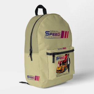 Nacht für Geschwindigkeit   Bedruckter Rucksack