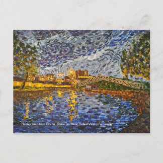 Nacht, Hanley aus Etruria. Stoke-on-Trent Postkarte