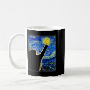 Nacht Himmel Kunst Katze Sternenkunst Katze Katzen Kaffeetasse