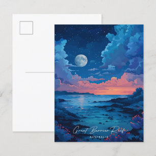 Nacht im Great Barrier Reef Australien Reisen Postkarte