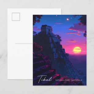 Nacht im Tikal-Nationalpark Guatemala Reise  Postkarte