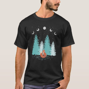 Nacht im Wald Alone Fuchs Natur T-Shirt